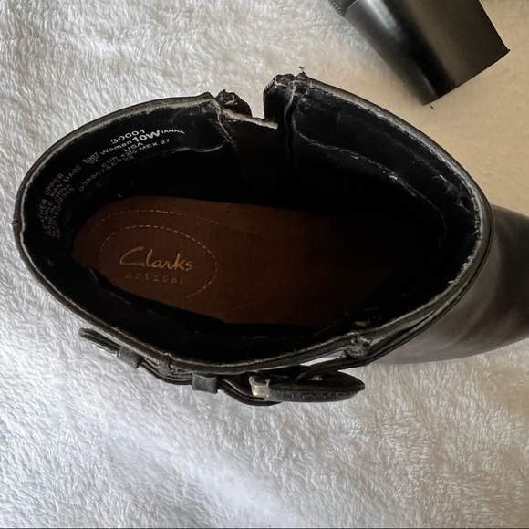CLARKS ARTIZIEN LEATHER BOOTS SIZE 10W - Picture 8 of 9